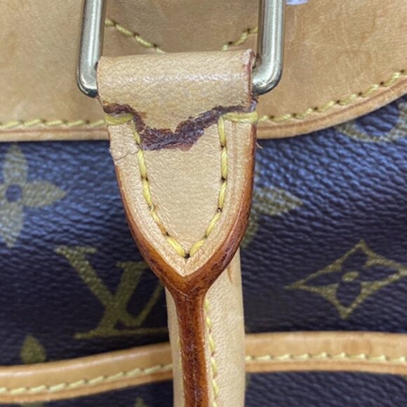 LOUIS VUITTON LV Logo Deauville Hand Bag Monogram Leather Brown - Picture 7 of 14